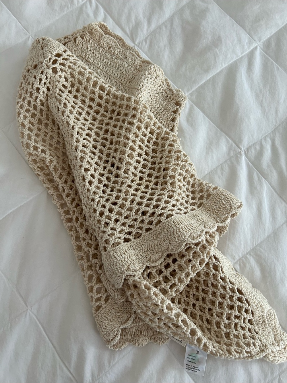 Beige Crochet Open-Weave Women's Shrug / Shawl from Anthropologie